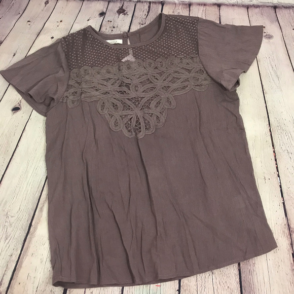 Maurices Tops - NWT Maurices Taupe Lace Blouse Size S